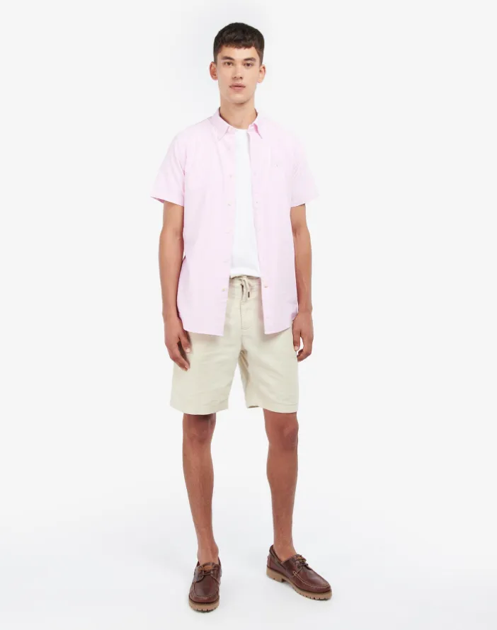 BARBOUR<BR>
Oxtwon Short Sleeve Shirt<BR>
Navy/Pink<BR>