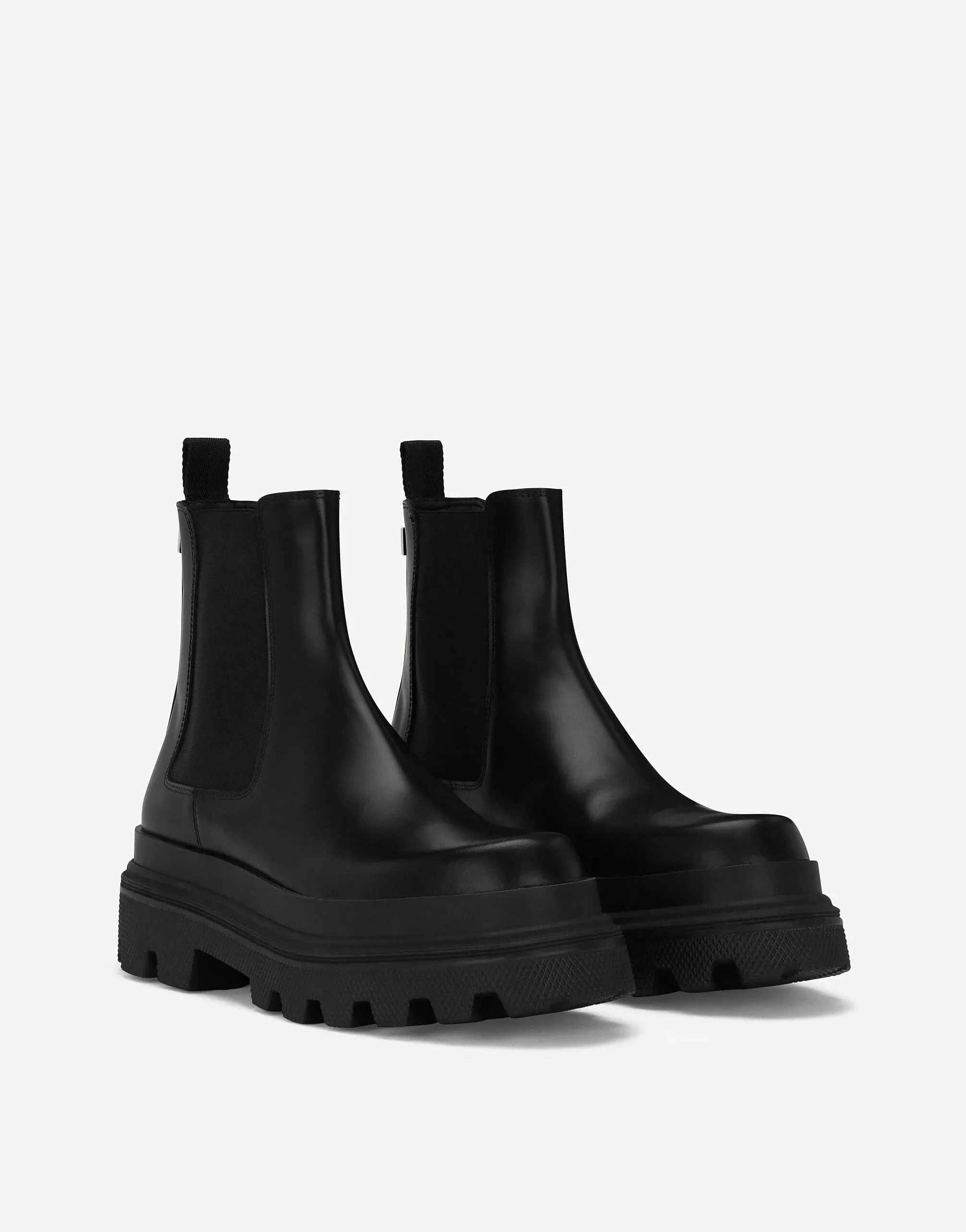 Brushed Leather Chelsea Boots
