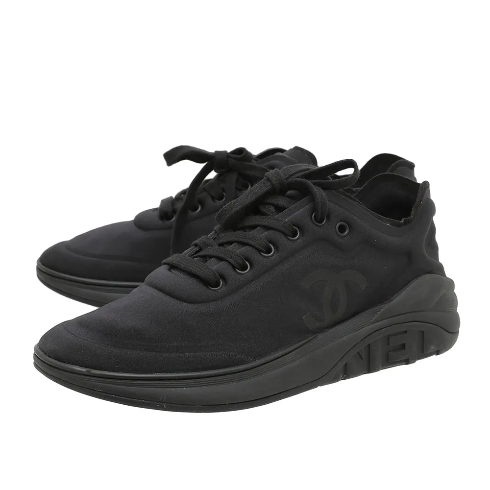 Chanel Black CC Logo Trainer Sneaker 41.5