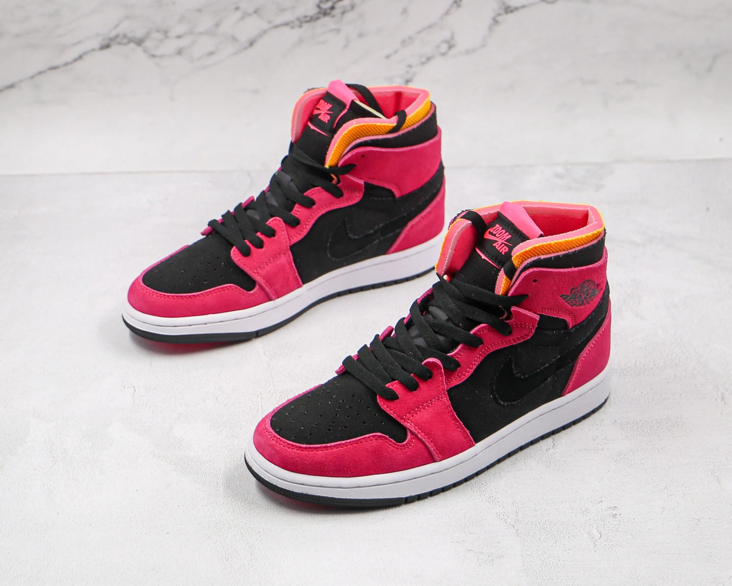 Custom RED Jordan 1 High Q Zoom Air ( Customs And Box ), Jordan 1 Sneakers Active