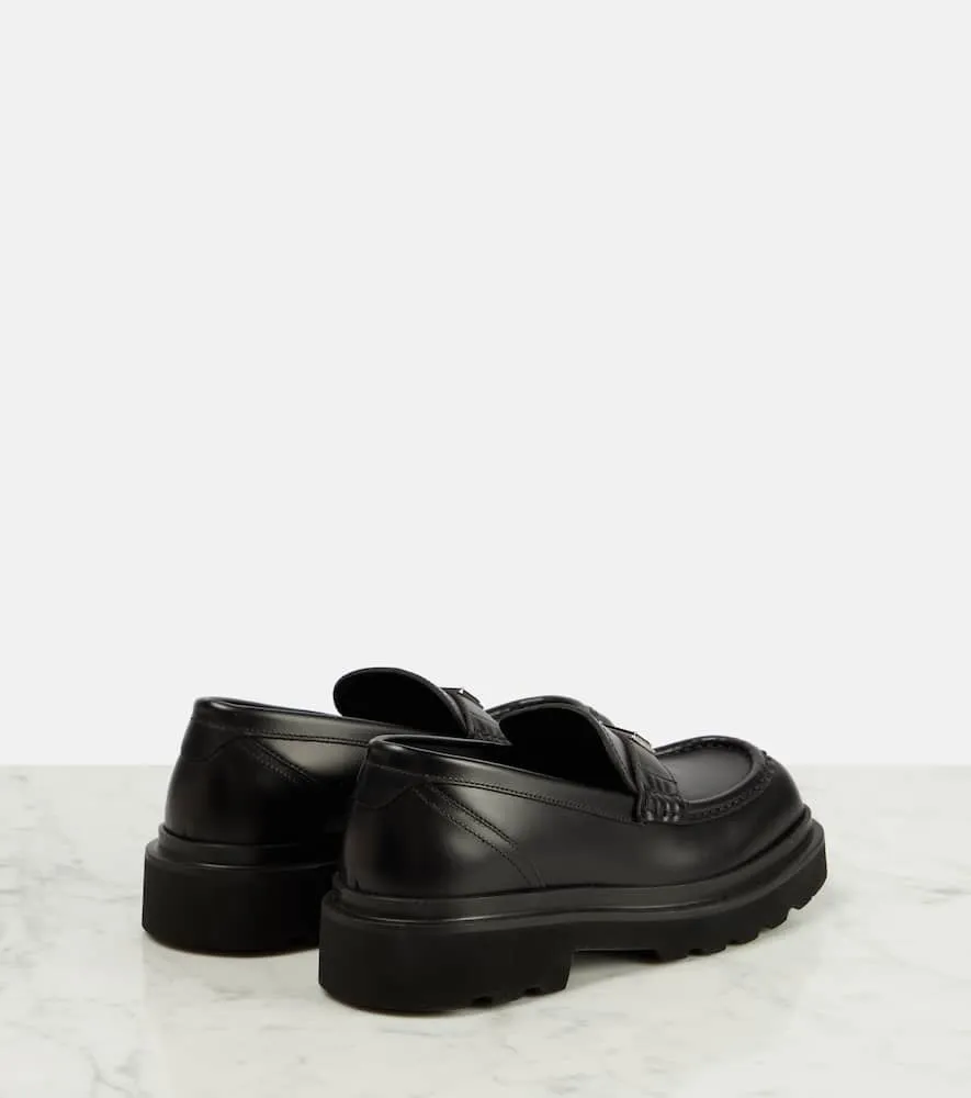 Dolce&Gabbana City Trek logo leather loafers