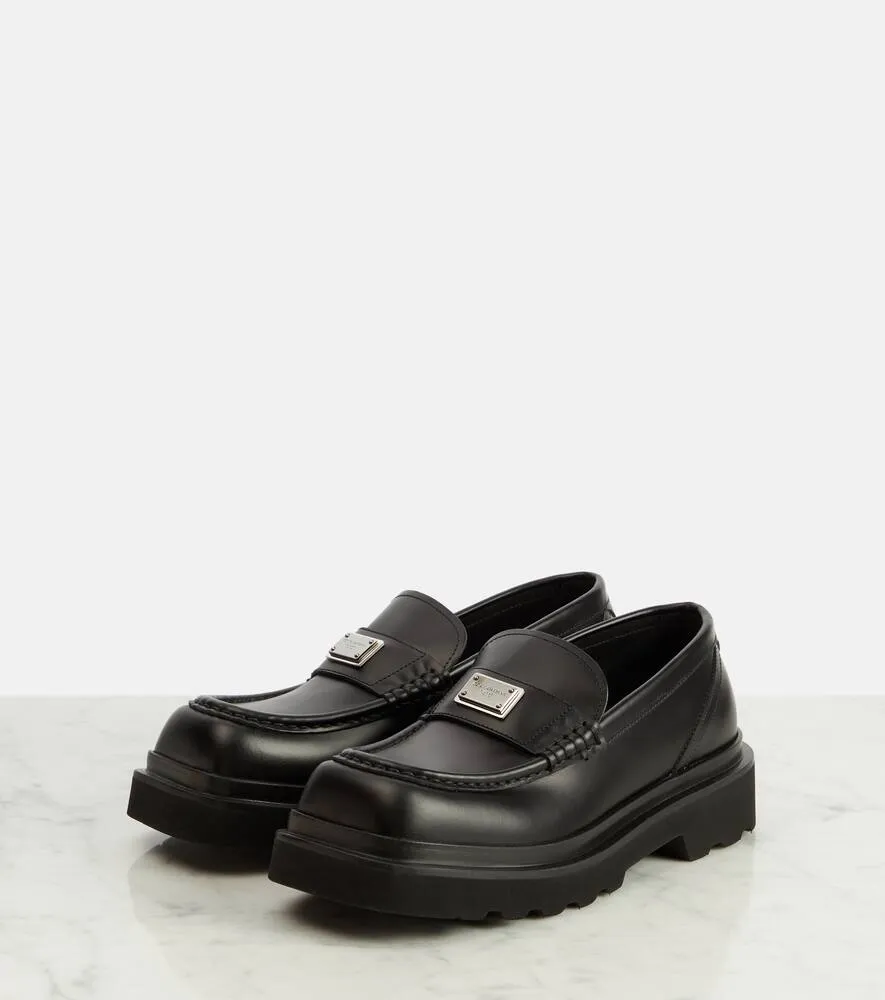 Dolce&Gabbana City Trek logo leather loafers