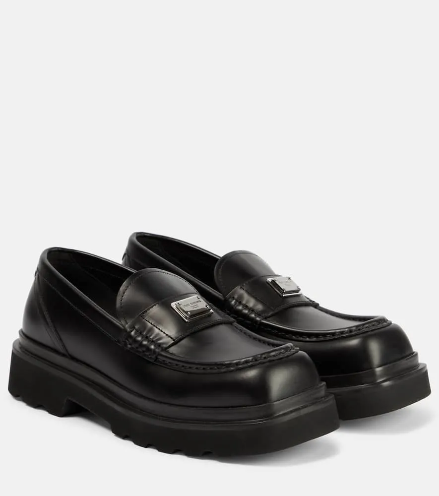 Dolce&Gabbana City Trek logo leather loafers
