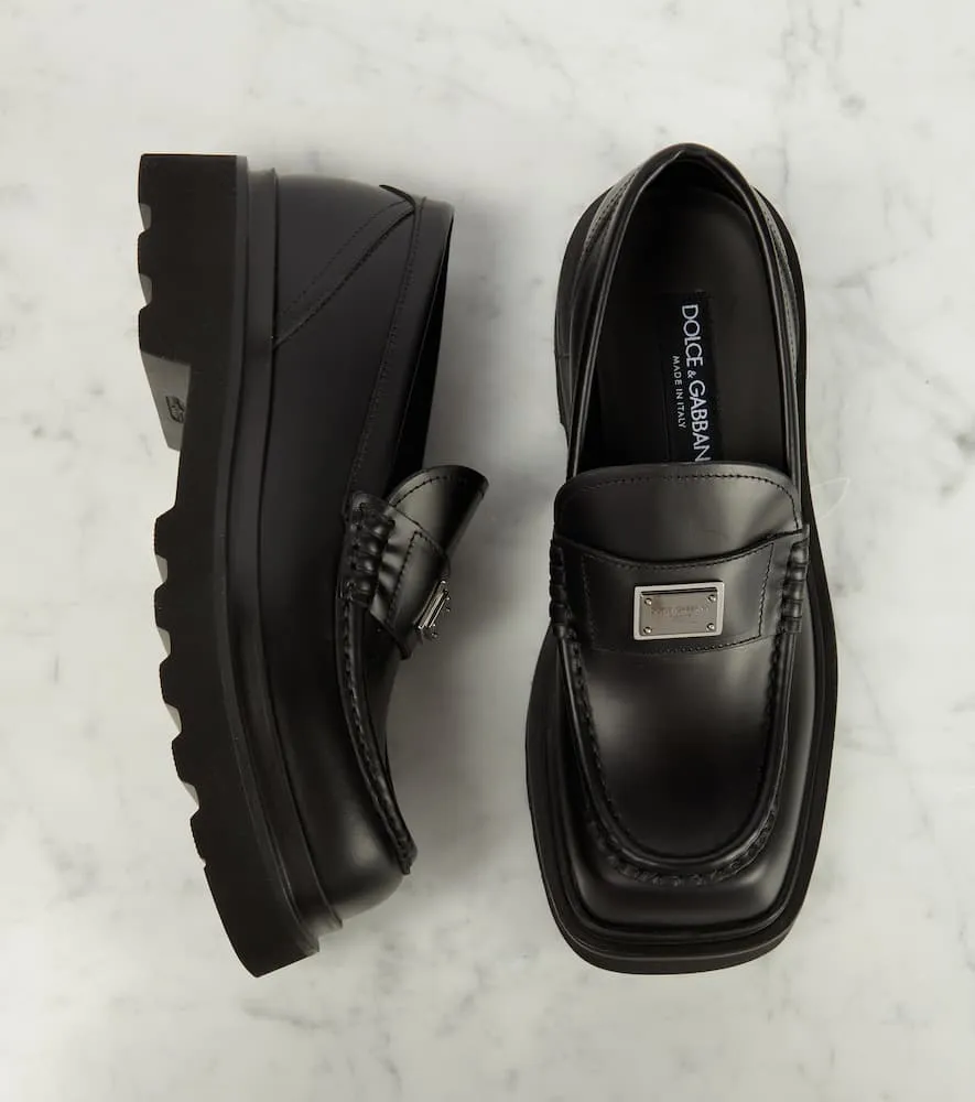 Dolce&Gabbana City Trek logo leather loafers