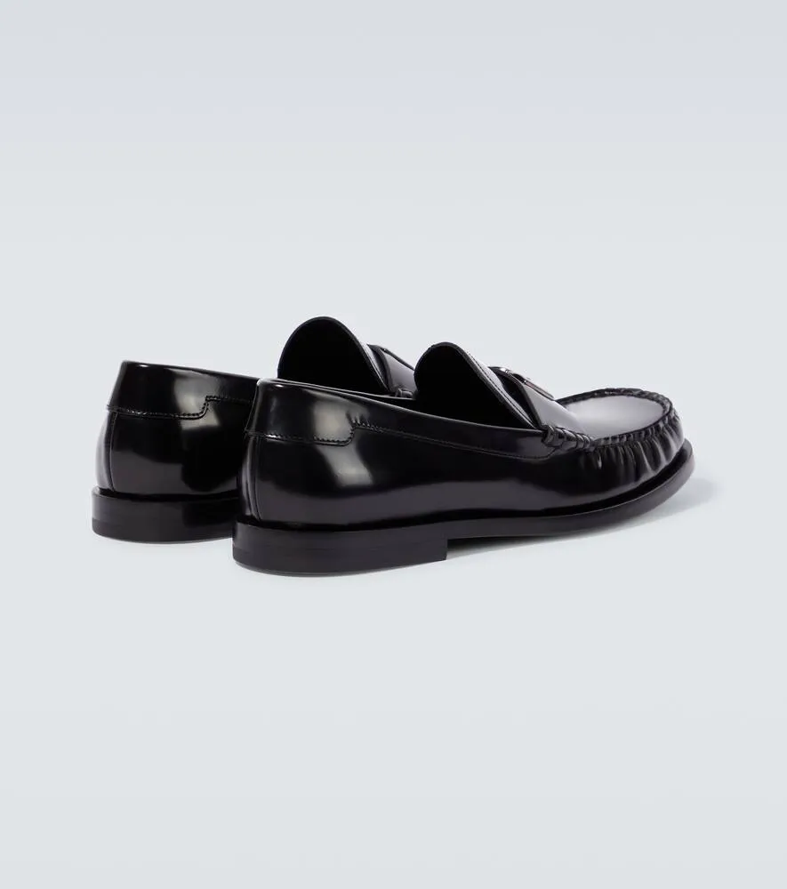 Dolce&Gabbana DG polished leather loafers