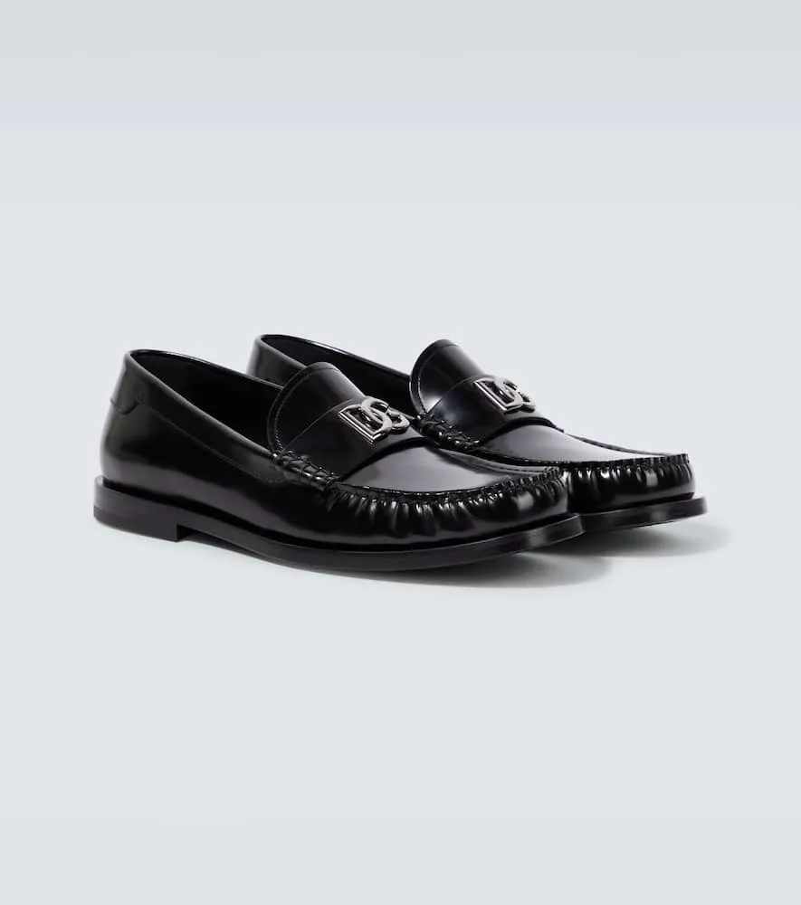 Dolce&Gabbana DG polished leather loafers