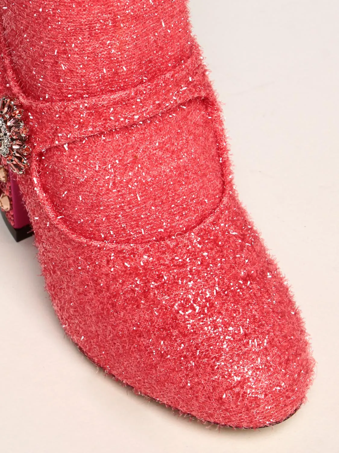 Jewel Embellished Lycra Ankle Boots