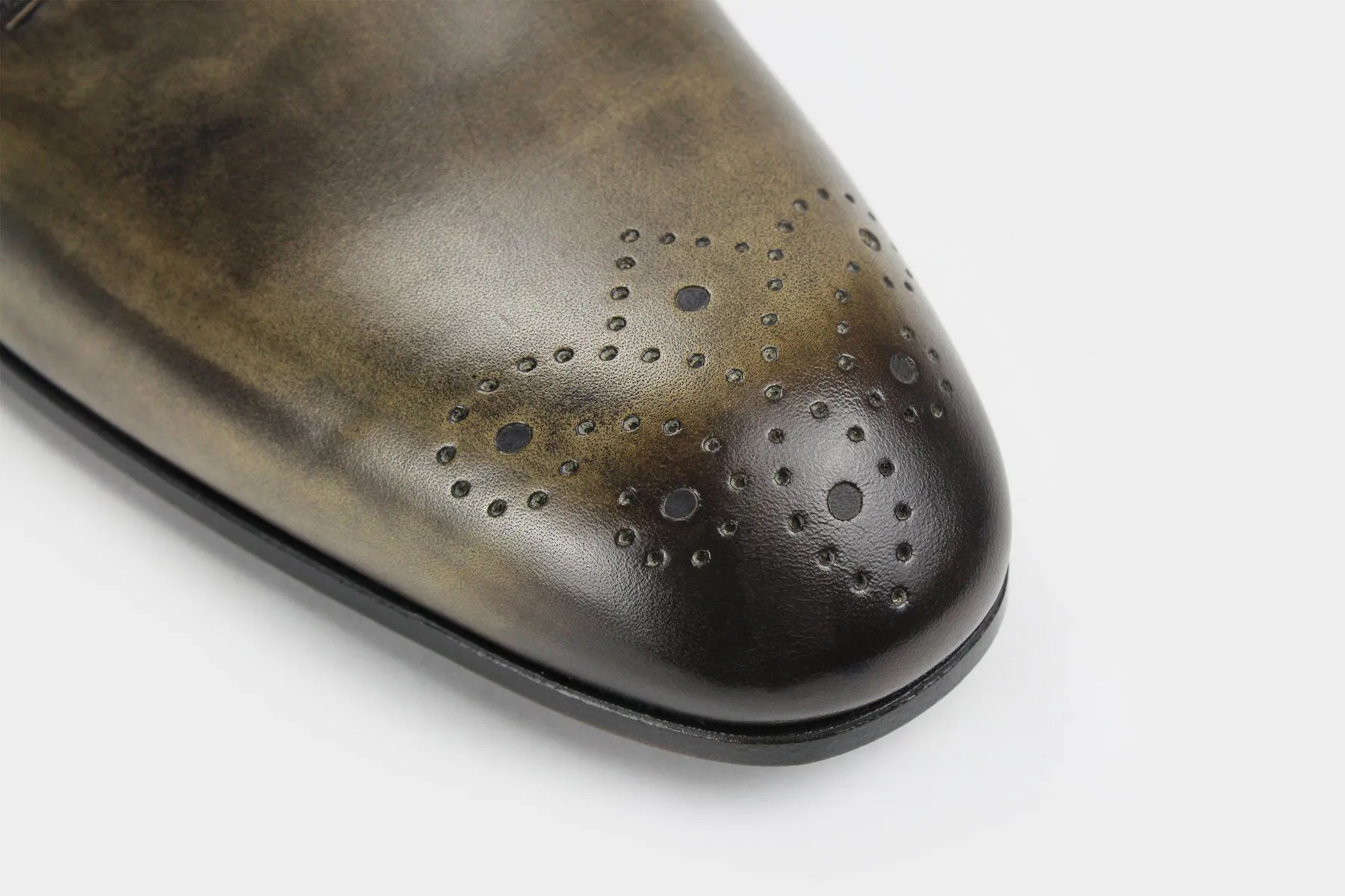 LORENZO • Custom Fitted Bespoke Derby Shoes • KHAKI