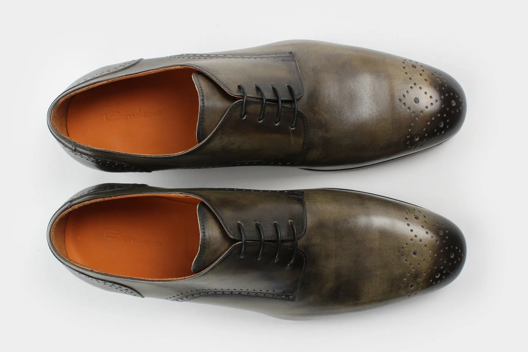 LORENZO • Custom Fitted Bespoke Derby Shoes • KHAKI
