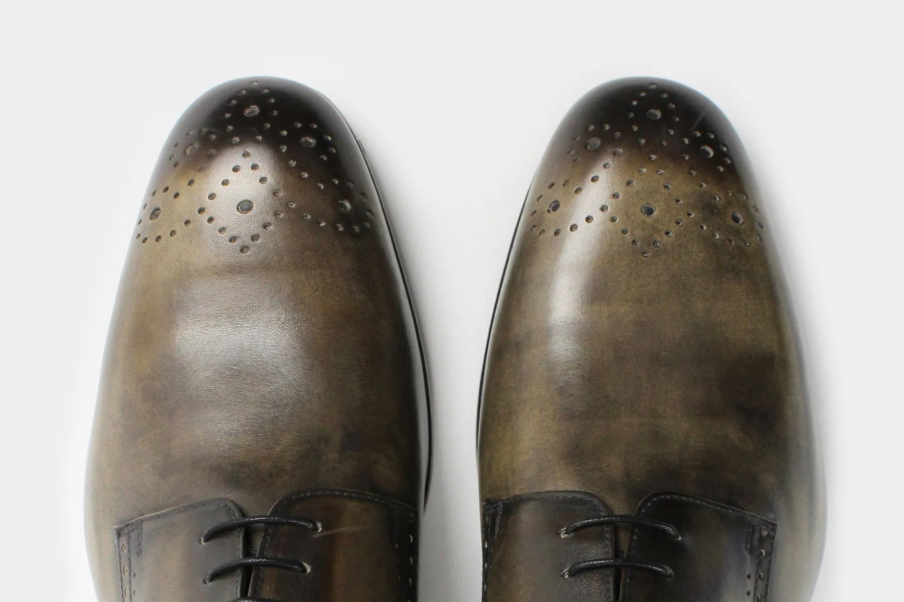 LORENZO • Custom Fitted Bespoke Derby Shoes • KHAKI