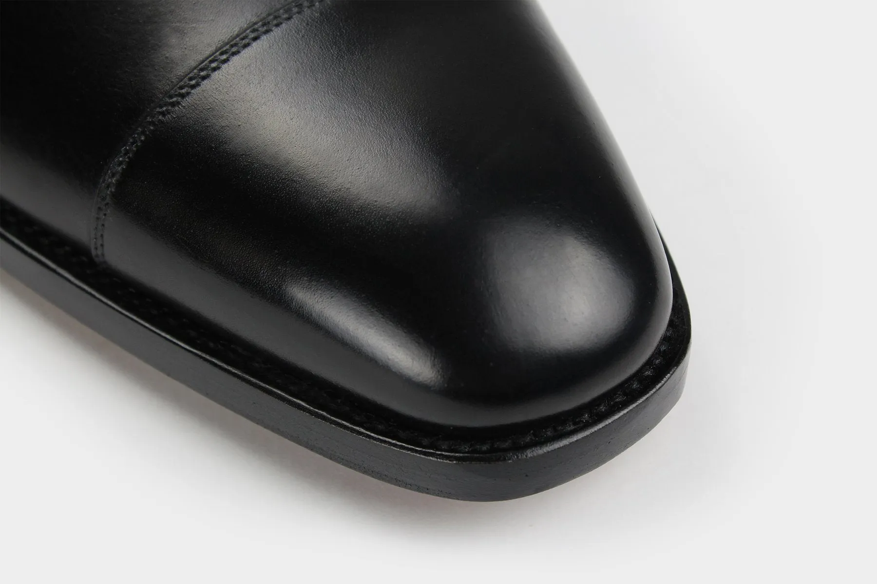 MAURO • Custom Fitted Bespoke Cap Toe Oxford Shoes • BLACK