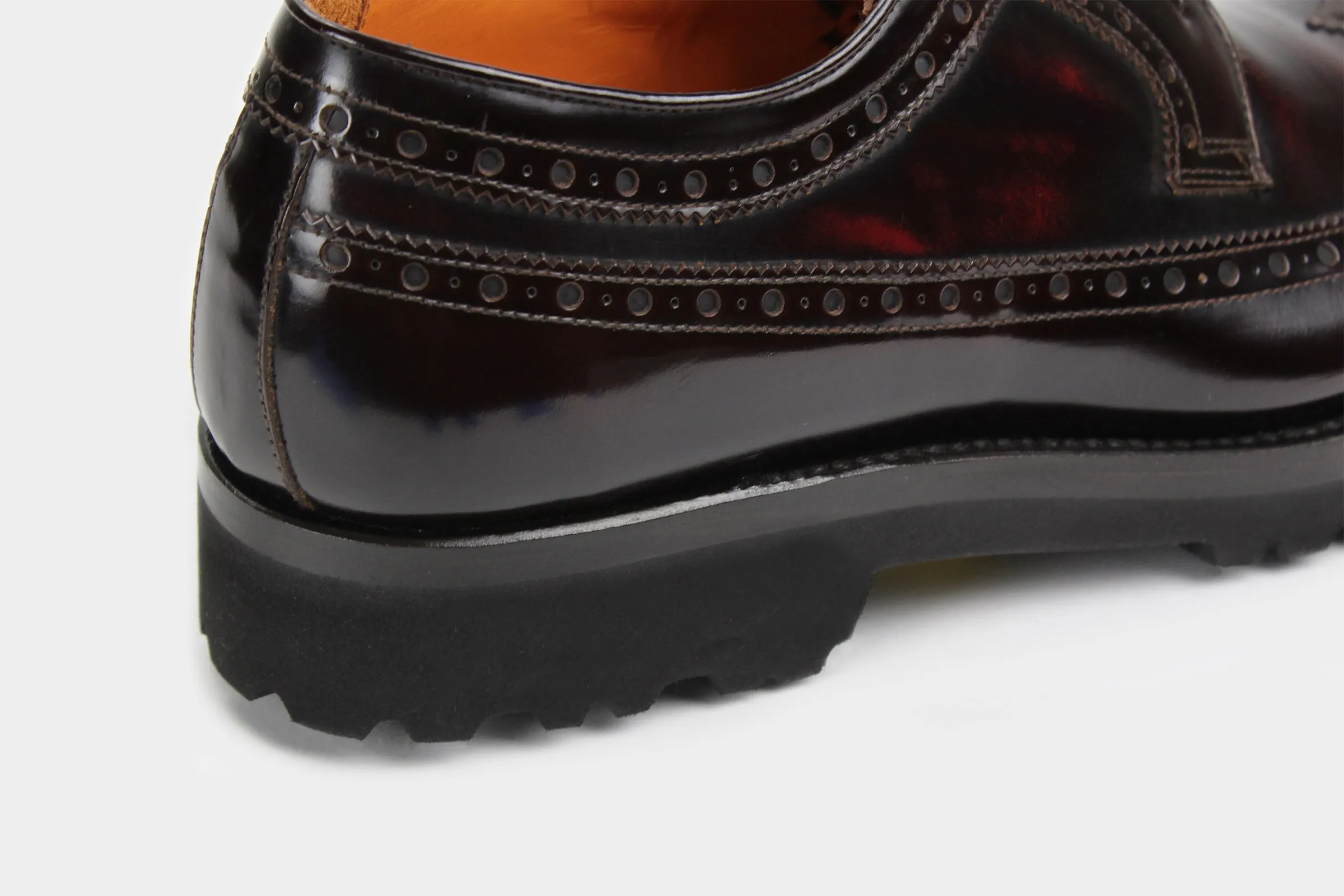 NELLO • Custom Fitted Bespoke Wingtip Brogue Derby Shoes • ROSEWOOD