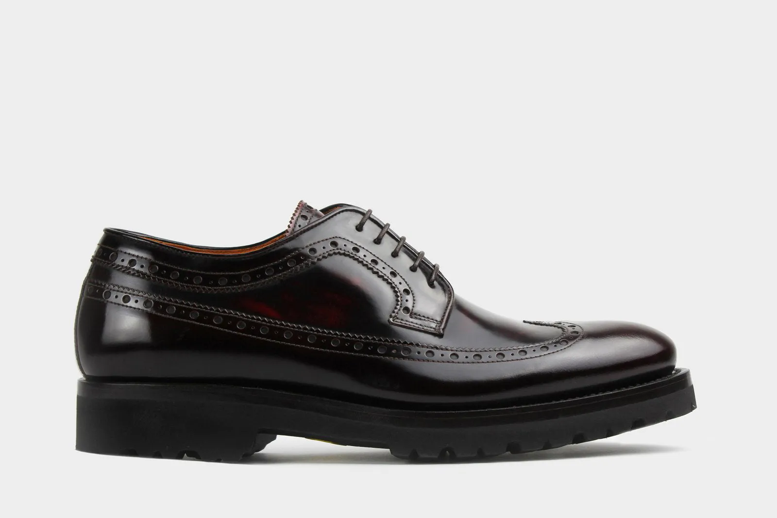 NELLO • Custom Fitted Bespoke Wingtip Brogue Derby Shoes • ROSEWOOD