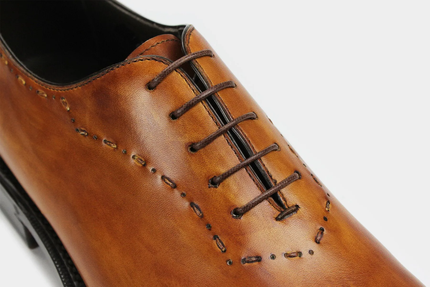 PIETRO • Custom Fitted Bespoke Wholecut Oxford Shoes • BRITISH TAN