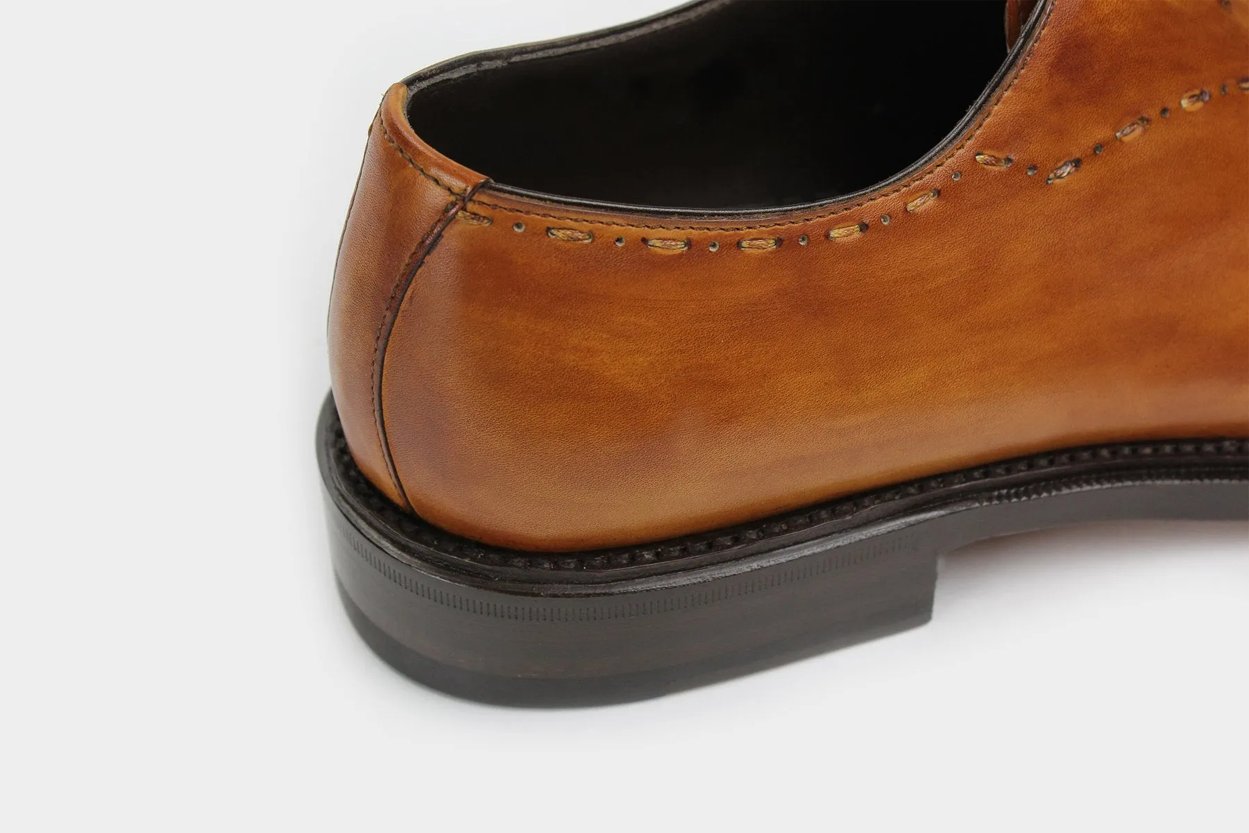 PIETRO • Custom Fitted Bespoke Wholecut Oxford Shoes • BRITISH TAN