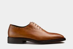 PIETRO • Custom Fitted Bespoke Wholecut Oxford Shoes • BRITISH TAN