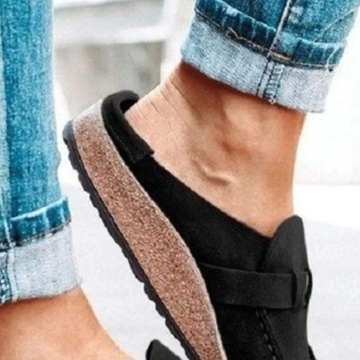 Round Toe Buckle Loafers