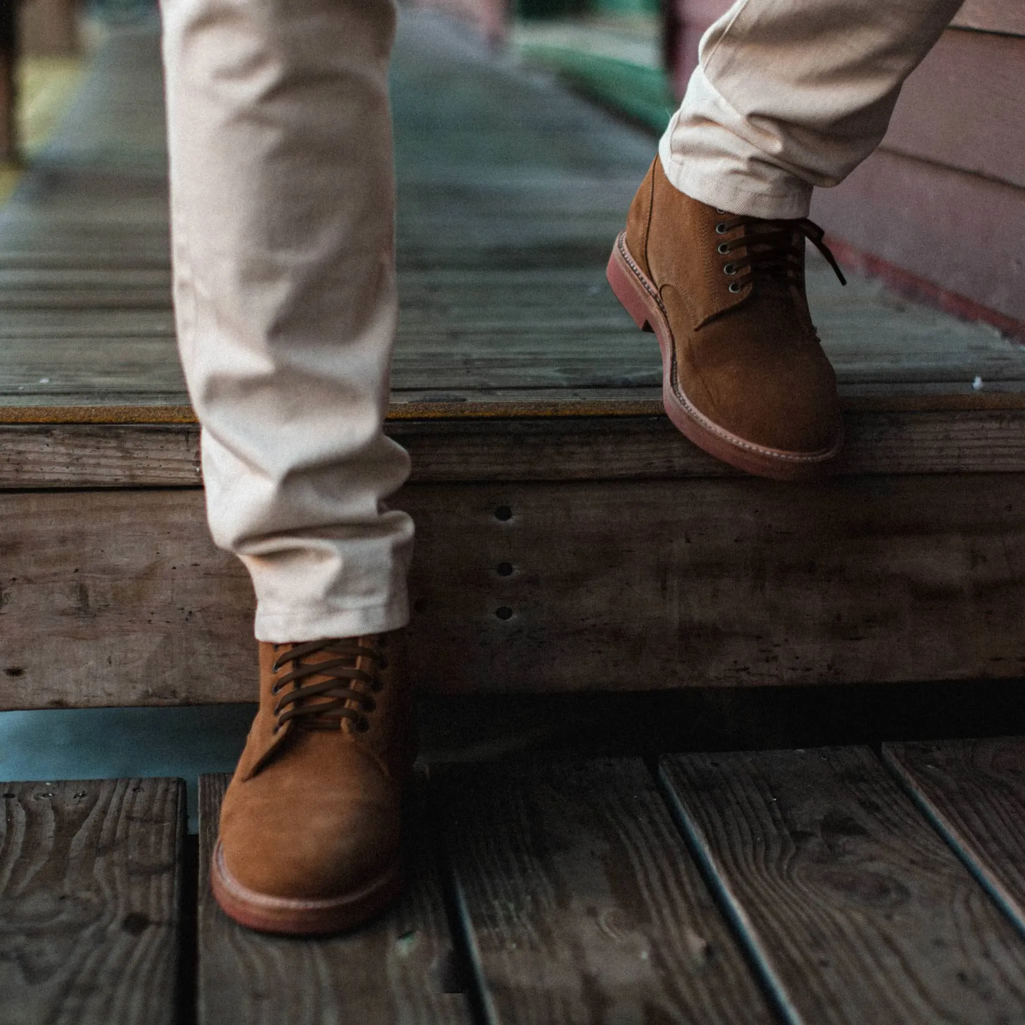 The Trench Boot in Butterscotch Weatherproof Suede