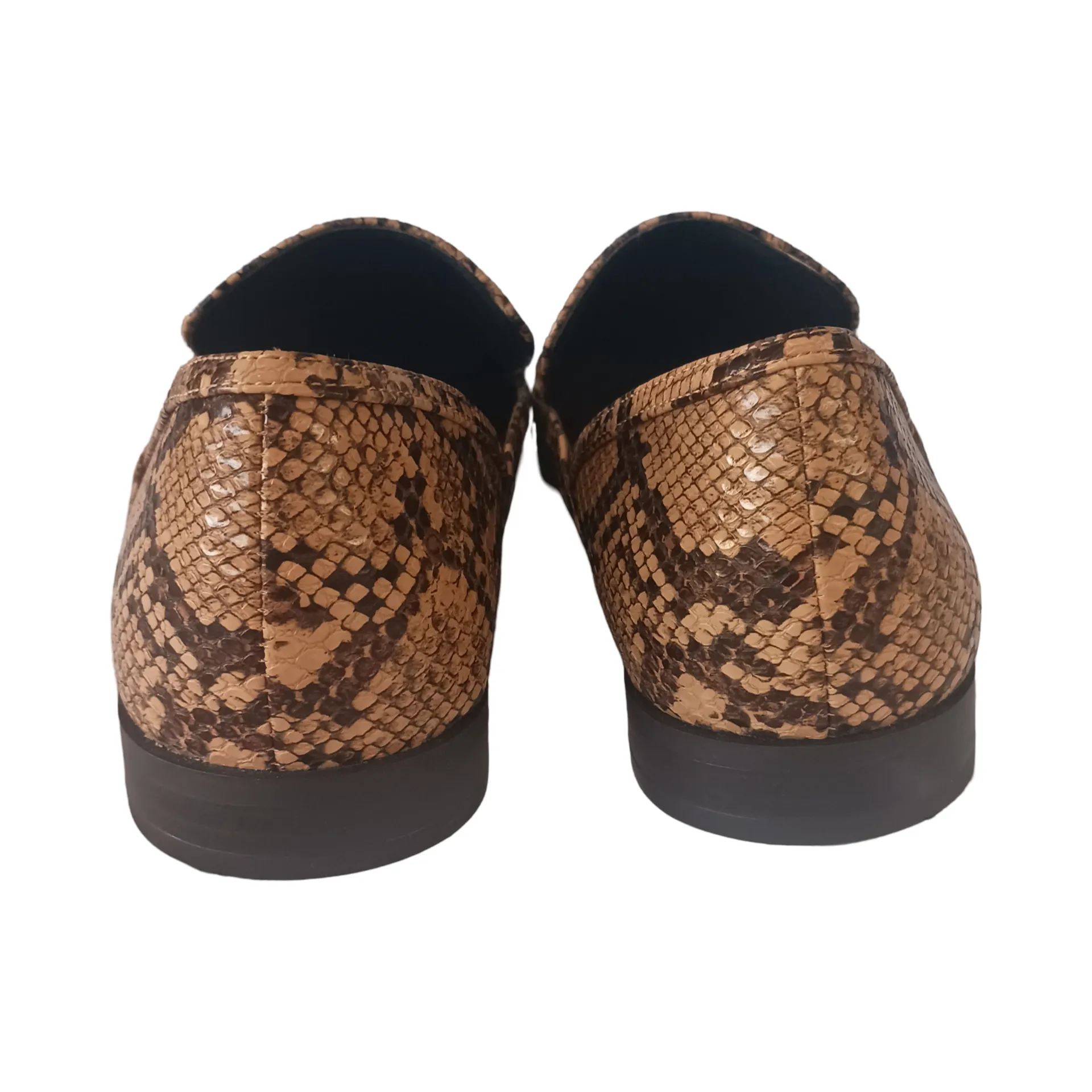 Zara Trafaluc Snake Print Loafers Flat, Size EU 41